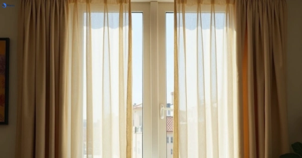 Dusty and dull curtains in potts-point-nsw before steam cleaning